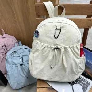 조임끈포켓 여학생백팩 패션백팩 사첼백팩 데일리백팩 바스락 백팩 여성용백팩
