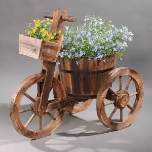 화분 나무자전거 리어카 발코니 정원 꾸미기 바퀴