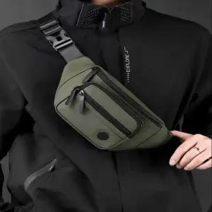 남성 미니멀 나일론 크로스백 가벼운 멀티 포켓 힙색 미니가방 맨스백 남성클러치백