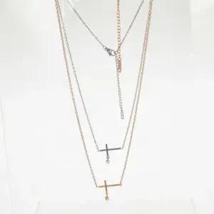써지컬스틸 가로십자가 목걸이 PM1000-6 변색없는목걸이 써지컬목걸이 로즈골드목걸이