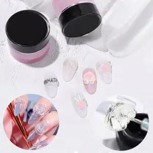 [모두쇼핑]네일아트 말랑말랑 쪼물젤 8ml 2종 클리어 화이트 네일 네일아트재료 엠보젤 레진젤 diy젤