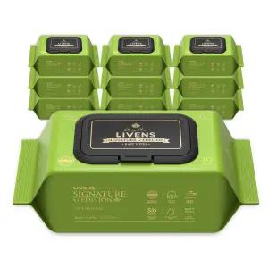 리벤스 고평량 엠보싱 아기물티슈 지에디션 캡형 70매 10팩