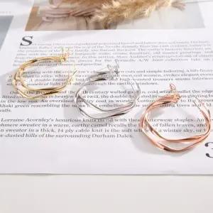 시후주얼리 데일리 꼬임 큰 링귀걸이 EB689E 로즈골드귀걸이 웨이브링귀걸이 큰링