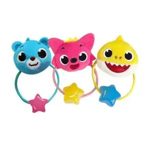 핑크퐁 아기상어 봉제 헤어끈 3P 캐릭터 유아머리끈 캐릭터머리끈 여아머리끈