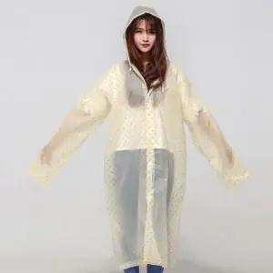 도트무늬 우비 비옷 레이니 코트형우의