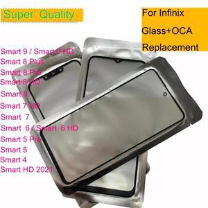 Infinix Smart 10 9 8 Plus 7 6 HD  터치 스크린 패널 전면 외부 유리 LCD 렌즈 4 5 Pro OCA 포함 10개/세