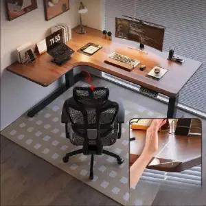 가성비모션데스크 높이 조절 호두색 스탠드 책상