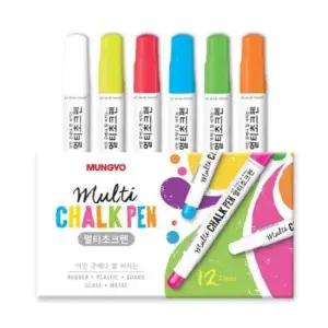 워터초크 멀티초크펜(12개입)색상선택/멀티펜/보드유리펜