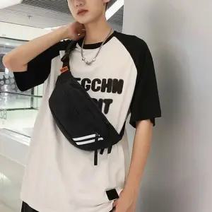 남여공용 커플힙색 라인포인트 외출 슬링백 보조가방 여자크로스백 여성캐주얼크로스백