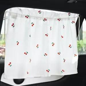차량용커텐 화이트 자수 차량용 자동차 커튼 커텐 햇빛가리개
