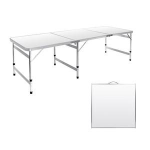 무스실리 캠핑 테이블 6피트 접이식 대형 3개 높이 조절 가능 휴대용 피크닉 캠프 알루미늄 야외 바비큐 화이트