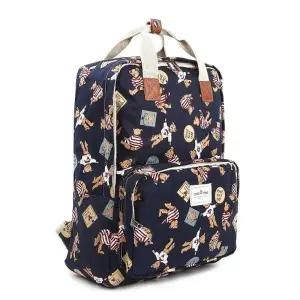 곰돌이 패턴 원단 여행용백팩 학생가방 배낭