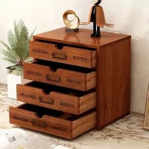 레트로 원목 미니 수납 서랍 3단 서랍장 소품 소형 캐비닛 수납장