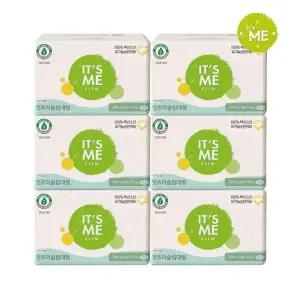 [잇츠미] NEW 슬림 유기농 순면커버 생리대 대형 10P x6개