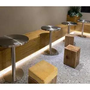 원형 철제 테이블 원형테이블 카페 디저트 솔리드