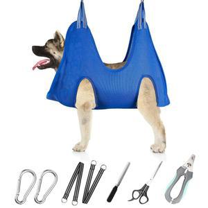 손톱깎이가 있는 중대형견용 ATESON 반려동물 그루밍 해먹 / 손톱깎이 가위, 손톱 다듬기용 반려견 하네스, 슬링 도우미