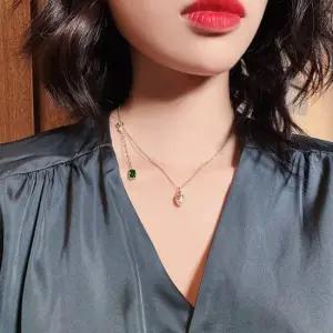 에메랄드 패션 그린 진주 목걸이 비즈 보석목걸이 생일선물 여자친구생일선물 여자목걸이