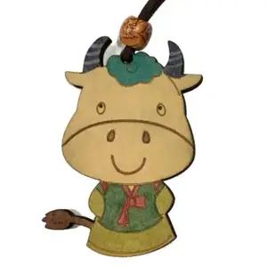 소형 우드팬시 목걸이 우드팬시 소형 가죽끈 중국산 지은아트 랜덤비즈 포장이미지