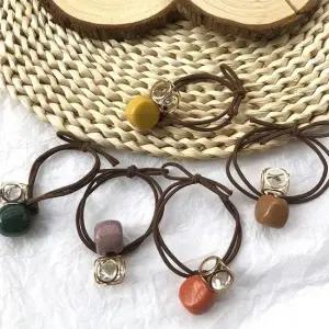 창조마켓)크리스탈 헤어밴드5P세트 고무줄 예쁜머리끈 귀여운 반짝반짝