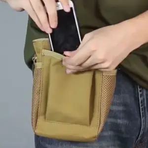 허리벨트 부착가방 소지품 여행 힙색 보조가방 브라운 허리가방 허리벨트가방 허리파우치