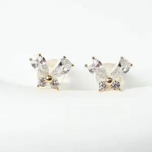 실버 925 나비 지르코니아 큐빅 골드 귀걸이 이어링 귀걸이선물 악세사리귀걸이