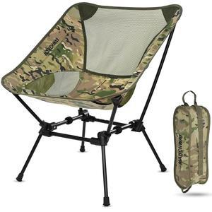 MACHWAY 초경량 접이식 캠핑 의자, 야외 캠프, 여행, 해변, , 축제, 하이킹, 경량 배낭여행용 헤비 듀티 휴대용 컴팩트 카모
