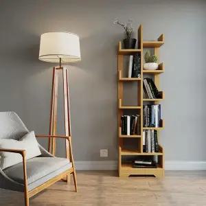 우드 스탠딩 디자인 원목 북타워 책꽂이 정리함 책선반장