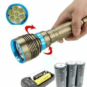 26650 3개+충전기+수중200M XM L2 7LED 잠수랜턴 세트