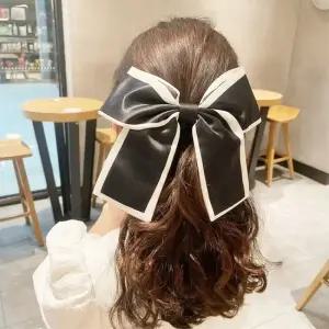 클래식 빅 리본머리끈 2컬러 곱창밴드 왕리본머리끈 롱테일머리끈 큰리본끈
