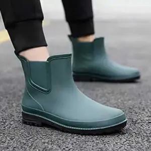 남자 숏 레인부츠 여름 패션 일 장화 미끄럼 방지 룩 iQq8+4ztI