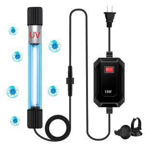 타이산 아쿠아리움 깨끗한 조명 13W & 11W 9W 7W 5W 3W 조류 제거 조명, 타이머 포함, 워터 클린 그린 투명 방수 연못, 수영장