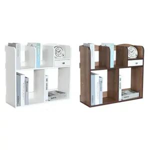 2단형 드림 책꽂이 1P 우드 서랍 책장 사무실 정리대 2단책꽂이 원목책꽂이