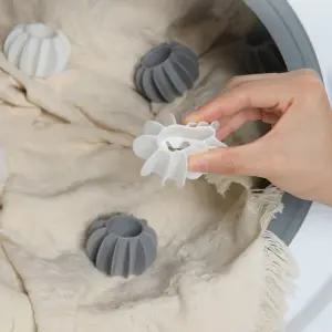 실리콘 엉킴방지 세탁볼 먼지제거 화이트 소형 먼지제거 세탁볼 건조기