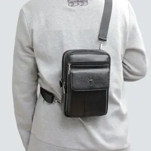 가죽 슬링백 바디크로스백 남성 멀티백 여행보조가방 남성크로스백 바디크로스백
