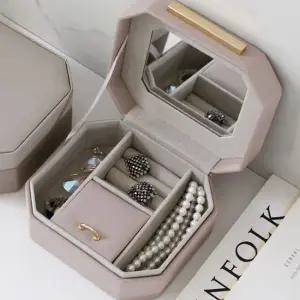 레자 귀고리함 이어링 목걸이 상자 주얼리 케이스 귀고리함 귀걸이보관함 주얼리진열함