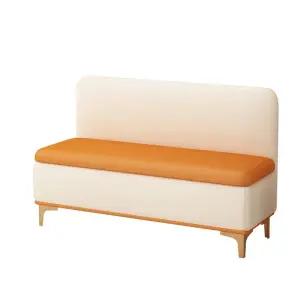 가죽 등받이 벤치 벤치의자 휴게실 수납 매장 장의자 의자