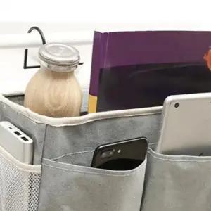 ( )침대 사이드 걸이식 수납함 보관 정리함 포켓 그레이