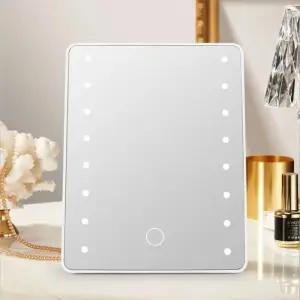 밝기 화장대스탠드거울 조명거울(화이트) 3단 LED