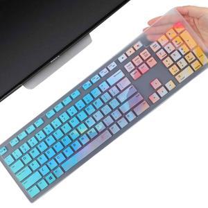 [미국배송] DELL KM636 KB216T KB216D KB216P 유선 및 무선 키보드용 컬러 키보드 커버 DELL OPTIPLEX 5250 3050 3240 5460 7450 7050 INSPIRON DESKTOP 24