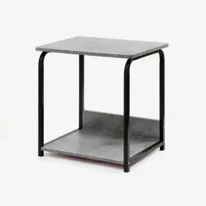 비타리토 대리석패턴 철제협탁 사각 모던블랙