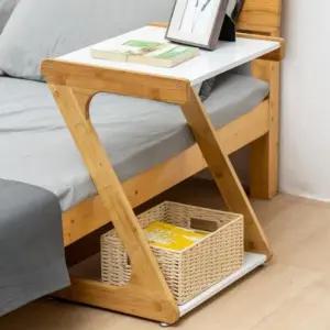 노트 자취 사이드 혼족 대 이동식 공간 침대옆 거실 나무 테이블