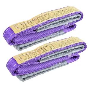 빅타유에 2팩 1인치 x 3.3피트 2겹 트위스트 폴리에스터 팅 슬링 2204파운드 웨빙 산업용 헤비 듀티 트 웹