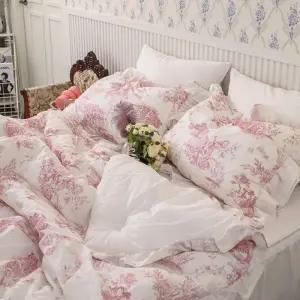 침구 광목이불베개세트 패턴 이불베개세트 핑크 뜨왈 SS 사계절