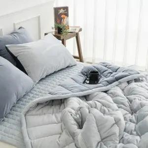 SS 침구 빌리 잠트리 민트그레이 차렵 리버서블 극세사 이불패드세트