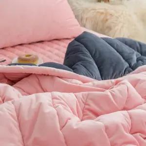 이불패드세트 핑크 빌리 SS 잠트리 차렵 극세사 리버서블 침구