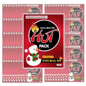 자이시스 붙깔끔한이는 핫팩 100매/ 배 등 허리 온 찜질