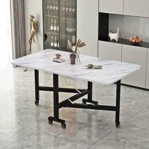 접이식 대리석 식탁 거실 가정용 다용도 폴딩 확장형