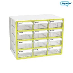 카파맥스 스마트 정리함 12칸 연두 서류보관함 공구보관함 수납함