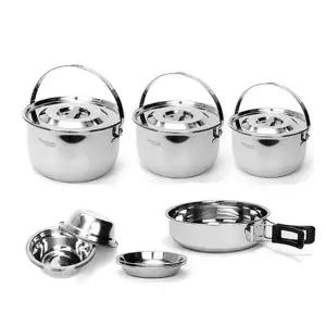 ( )캠핑 스텐레스 코펠 8 9인용 캠핑용품 캠핑도구