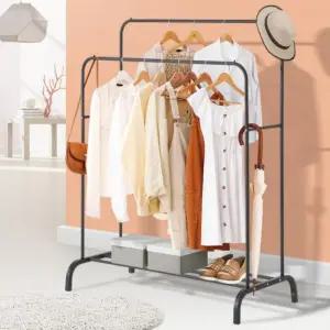 튼튼한 리브리움 조립식 거치대 선반 스탠드 옷걸이 이동 2단행거